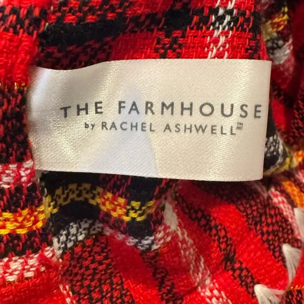 The Farmhouse by Rachel Ashwell Red Tartan Plaid Metallic Table Cloth
